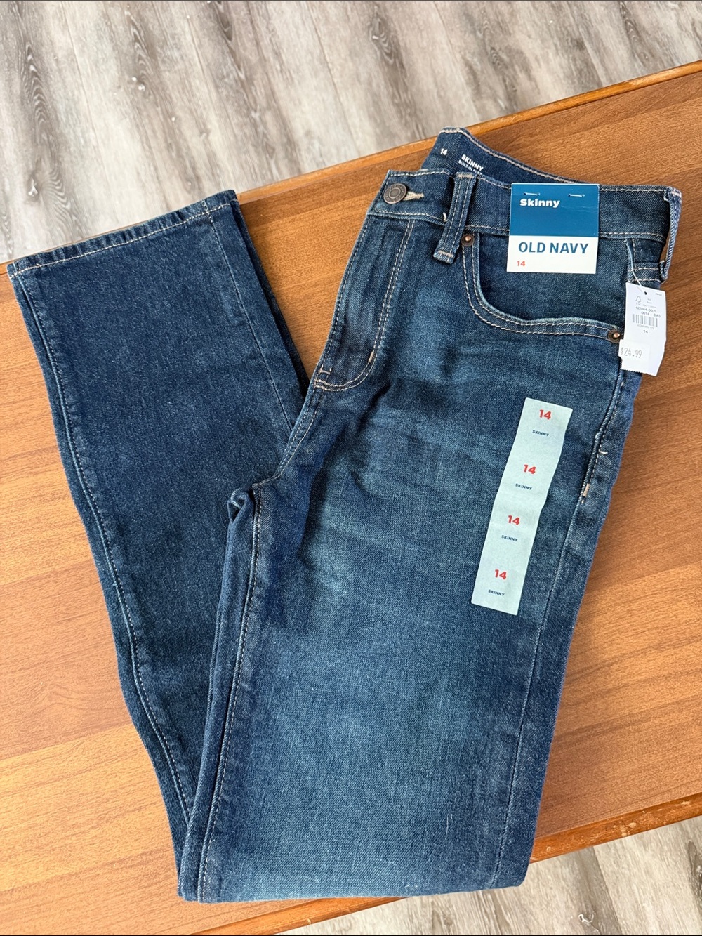 Old Navy Boy’s Skinny Jeans with Flex Dark Blue Wash Size 14